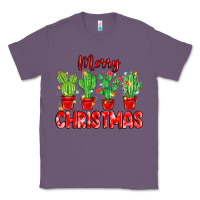 Lavender Merry Christmas Cactuses Classic Tee - MaliasSmallBusiness