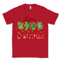 Red Merry Christmas Cactuses Classic Tee - MaliasSmallBusiness