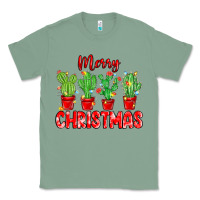 Sage Merry Christmas Cactuses Classic Tee - MaliasSmallBusiness