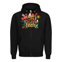 Black cinco de mayo nail tech Zipper Hoodie - CowGirlArtShop