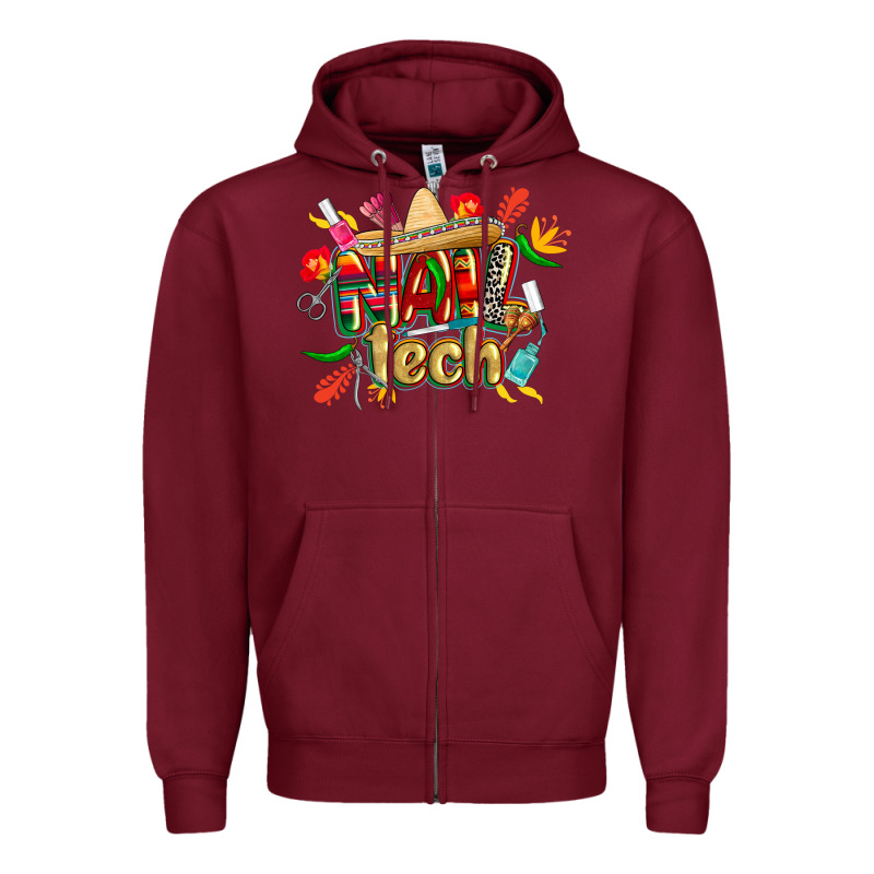 Cinco De Mayo Nail Tech Zipper Hoodie by CowGirlArtShop | Teevron