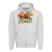 Dove Grey cinco de mayo nail tech Zipper Hoodie - CowGirlArtShop
