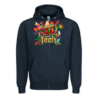 Navy cinco de mayo nail tech Zipper Hoodie - CowGirlArtShop