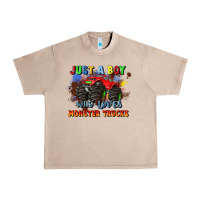 French Oak just a boy who loves monster trucks Urban Heavy Tee - JahusDesignShop