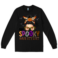 Black one spooky hair stylist Long Sleeve Tee - BarkalooDesign