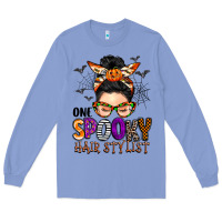 Colony Blue one spooky hair stylist Long Sleeve Tee - BarkalooDesign