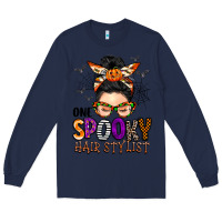Navy one spooky hair stylist Long Sleeve Tee - BarkalooDesign