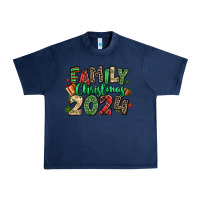 Navy family christmas 2024 Urban Heavy Tee - MaliasSmallBusiness