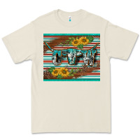 Bone western cow serape leopard sunflowers mousepad Premium Tee - BarkalooDesign