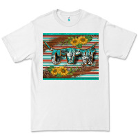 White western cow serape leopard sunflowers mousepad Premium Tee - BarkalooDesign
