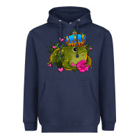 Navy valentines day frog prince olivia Heavyweight Hoodie - OliviaCreatesArt