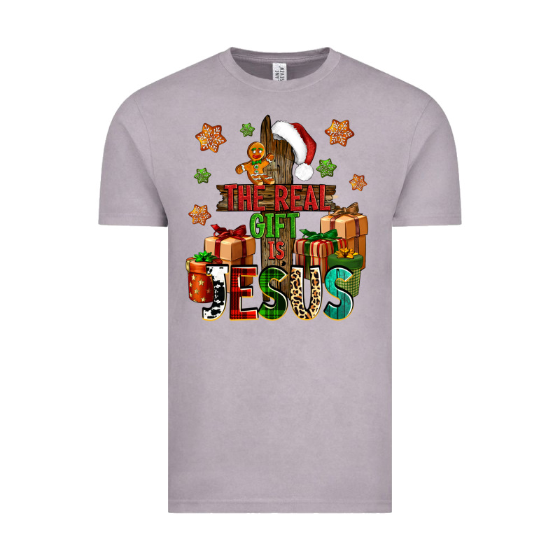 The Real Gift Is Jesus Vintage Tee by NancyCooperArtShop | Teevron