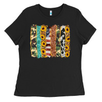 Black western brushstroke Ladies Tee - AdoDesignShop