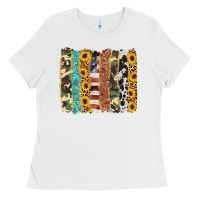 White western brushstroke Ladies Tee - AdoDesignShop
