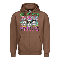 Chestnut chilling with my peeps easter bunnies cowgirl cowg Zipper Hoodie - CowGirlArtShop
