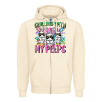 Sandshell chilling with my peeps easter bunnies cowgirl cowg Zipper Hoodie - CowGirlArtShop