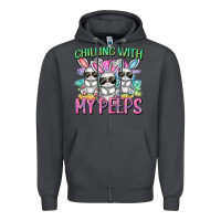 Smoke chilling with my peeps easter bunnies cowgirl cowg Zipper Hoodie - CowGirlArtShop
