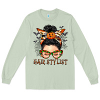 Matcha Hair stylist messy bun Long Sleeve Tee - BarkalooDesign
