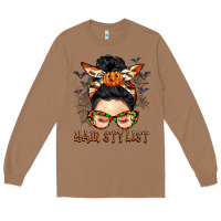 Toasted Coconut Hair stylist messy bun Long Sleeve Tee - BarkalooDesign
