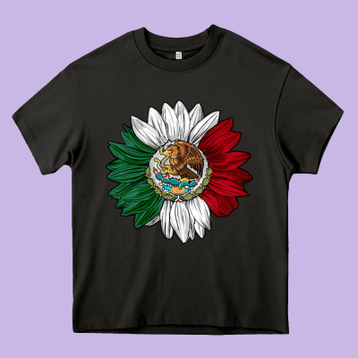 Mexico Sunflower Heavy Core Tee Designed By Adodesignshop