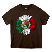 Chocolate Brown mexico sunflower Heavy Core Tee - AdoDesignShop