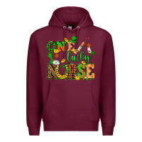 Burgundy St. Patricks Day one lucky nurse Premium Hoodie - HowdyJamesFarm