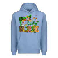 Colony Blue St. Patricks Day one lucky nurse Premium Hoodie - HowdyJamesFarm