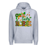 Heather Grey St. Patricks Day one lucky nurse Premium Hoodie - HowdyJamesFarm