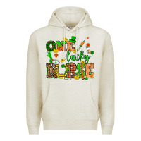 Oatmeal Heather St. Patricks Day one lucky nurse Premium Hoodie - HowdyJamesFarm