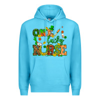 Ocean Blue St. Patricks Day one lucky nurse Premium Hoodie - HowdyJamesFarm