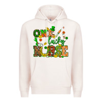 Pale Pink St. Patricks Day one lucky nurse Premium Hoodie - HowdyJamesFarm