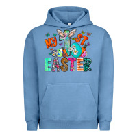 Pigment Pebble Blue My 1st Easter Urban Hoodie - CowhideDigitalArt