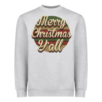 Heather Grey Merry Christmas Y'all Heavyweight Sweatshirt - Bettercallsaul
