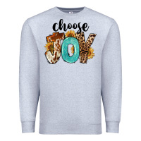 Heather Grey Western Choose Joy Premium Sweatshirt - FaDigitalArtStudio