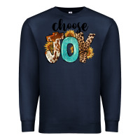 Navy Western Choose Joy Premium Sweatshirt - FaDigitalArtStudio