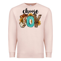 Pale Pink Western Choose Joy Premium Sweatshirt - FaDigitalArtStudio