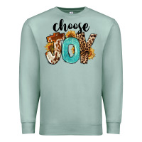 Seafoam Western Choose Joy Premium Sweatshirt - FaDigitalArtStudio