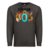 Smoke Western Choose Joy Premium Sweatshirt - FaDigitalArtStudio