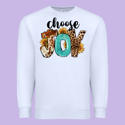 Western Choose Joy Premium Sweatshirt Designed By Fadigitalartstudio