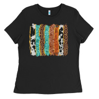 Black western brushstroke Ladies Tee - AdoDesignShop