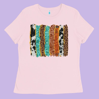 Western Brushstroke Ladies Tee Designed By Adodesignshop
