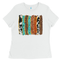 White western brushstroke Ladies Tee - AdoDesignShop