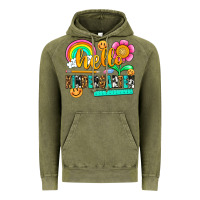 Vintage Olive hello kindergarten Vintage Hoodie - NancyCooperArtShop