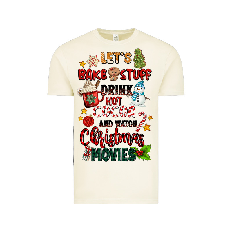 Let's Bake Stuff Drink Hot Cocoa And Watch Christm Vintage Tee by MaliasSmallBusiness | Teevron