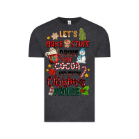 Vintage Black let's bake stuff drink hot cocoa and watch christm Vintage Tee - MaliasSmallBusiness