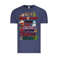Vintage Denim let's bake stuff drink hot cocoa and watch christm Vintage Tee - MaliasSmallBusiness