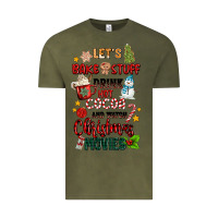 Vintage Olive let's bake stuff drink hot cocoa and watch christm Vintage Tee - MaliasSmallBusiness