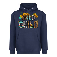 Navy wild child Heavyweight Hoodie - OliviaCreatesArt