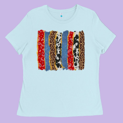 Western Brushstroke Ladies Tee Designed By Adodesignshop
