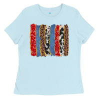 Baby Blue western brushstroke Ladies Tee - AdoDesignShop